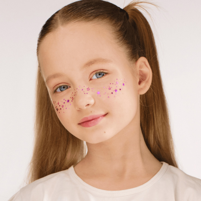 Косметика - Набор тату Arley Sign Фиолетовые веснушки-звезды (2111)#2