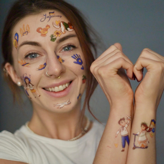Косметика - Набор тату Arley Sign Детские украинские символы (2211)#2
