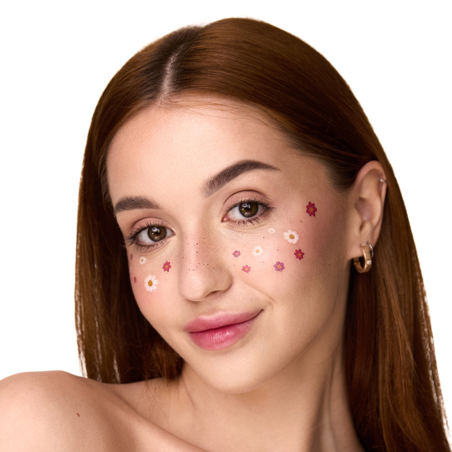 Косметика - Набор тату Arley Sign Веснушки натуральные с цветами (2216)#2