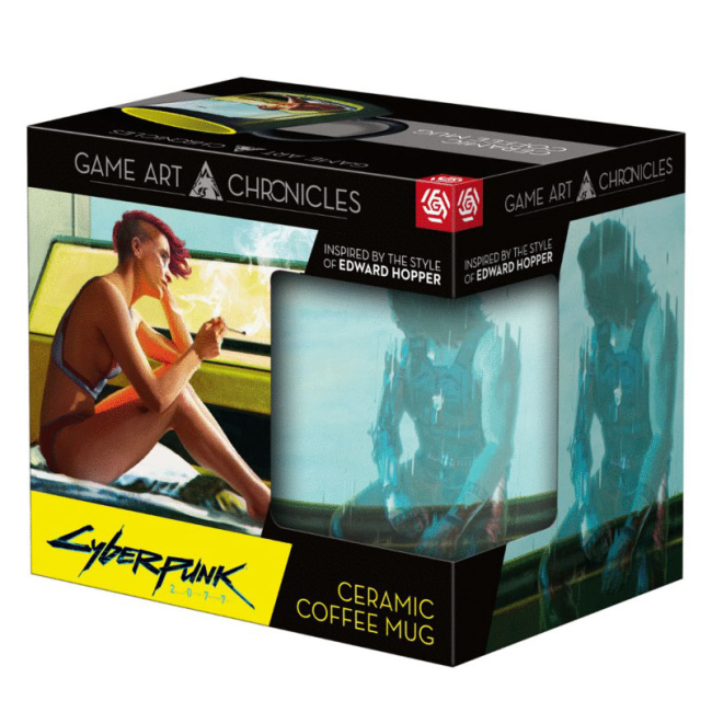 Чашки, склянки - Термочутлива чашка GoodLoot Game Art Chronicles Cyberpunk 2077 V and Edward Hopper (5908305247647)#3