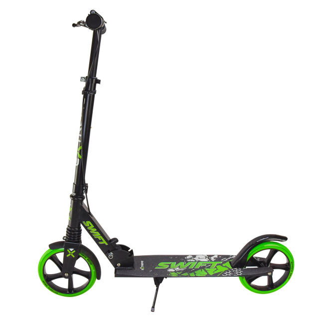 Самокаты - Самокат Extreme motion Городской двухколесный зеленый (SK2438)#2