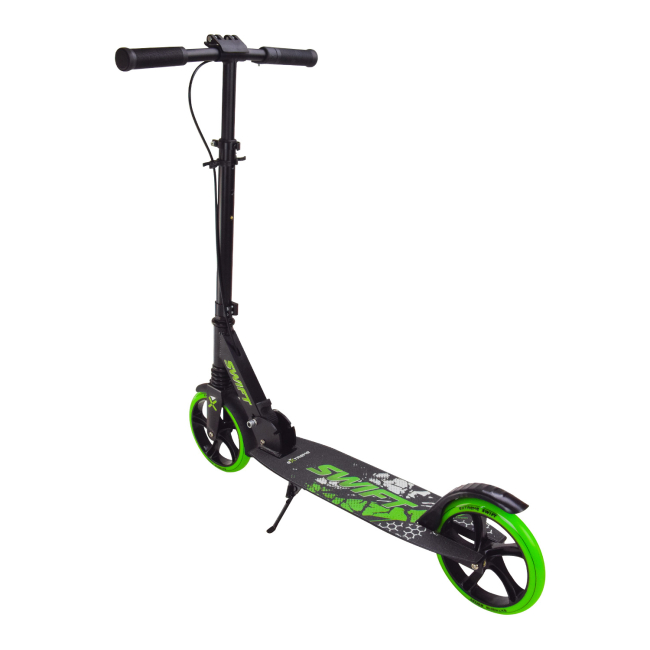 Самокаты - Самокат Extreme motion Городской двухколесный зеленый (SK2438)#3