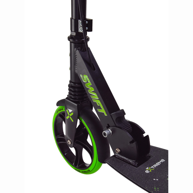 Самокаты - Самокат Extreme motion Городской двухколесный зеленый (SK2438)#6