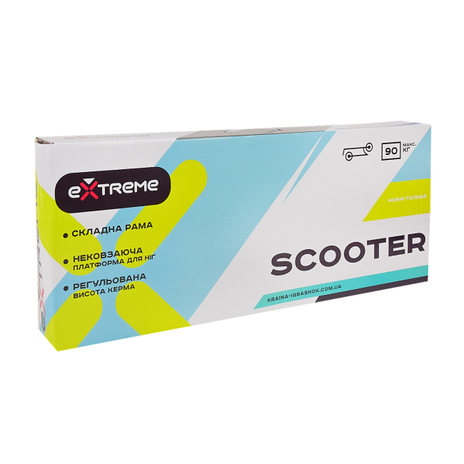 Самокаты - Самокат Extreme motion Городской двухколесный зеленый (SK2438)#9