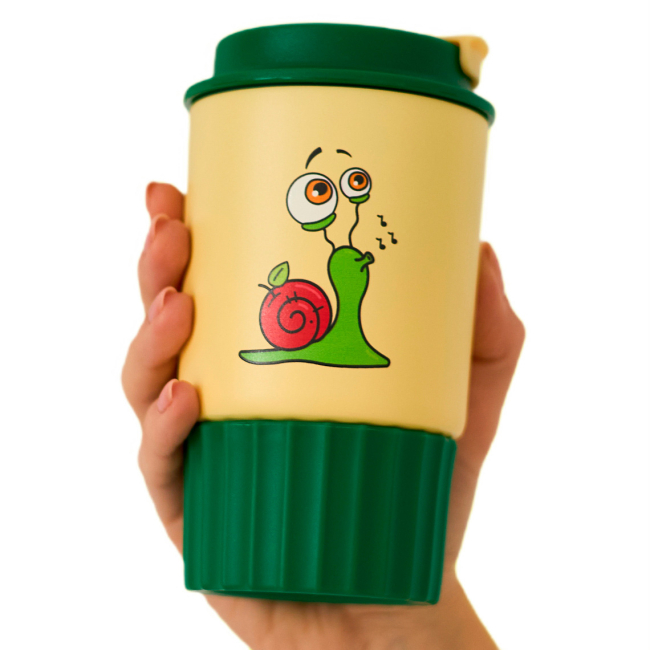 Чашки, стаканы - Термочашка Bob Snail 350 мл зеленая с желтыми элементами (4820219348474)#2