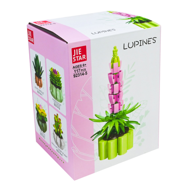 Конструкторы с уникальными деталями - Конструктор Країна Іграшок Растения Салатовый горшок Розовый цветок (92314/3)#2