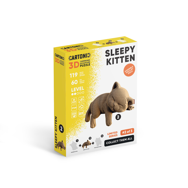 3D-пазли - 3D пазл Cartonic Sleppy kitten (4820191134843)#4