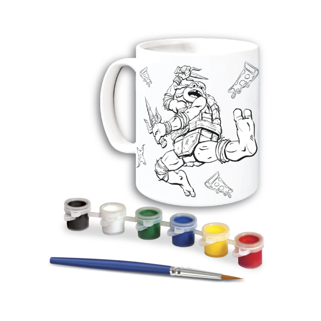 Наборы для творчества - Набор для росписи Перо Teenage Mutant Ninja Turtles Декоративная чашка Микеланджело и Рафаэль (123785)#2