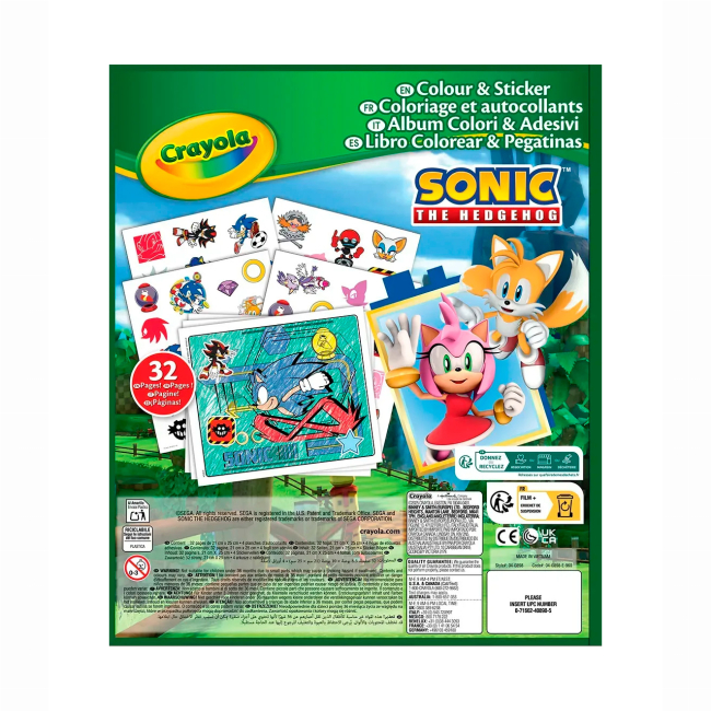 Товары для рисования - Раскраска Crayola Sonic (04-0898G)#2