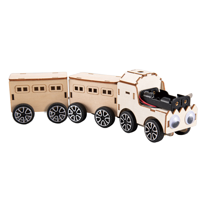 3D-пазли - 3D пазл StemX Дерев'яний потяг на батарейках (73681)#2