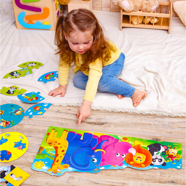 Пазлы - Пазл Vladi Toys Зоомир 3 в 1 (VT2901-04)#4