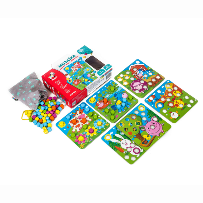 Обучающие игрушки - Обучающая игра Vladi Toys Мозаика Ферма (ZB2002-01)#2