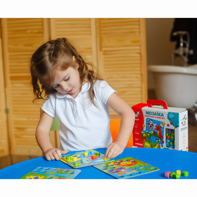 Обучающие игрушки - Обучающая игра Vladi Toys Мозаика Зоопарк (ZB2002-02)#3