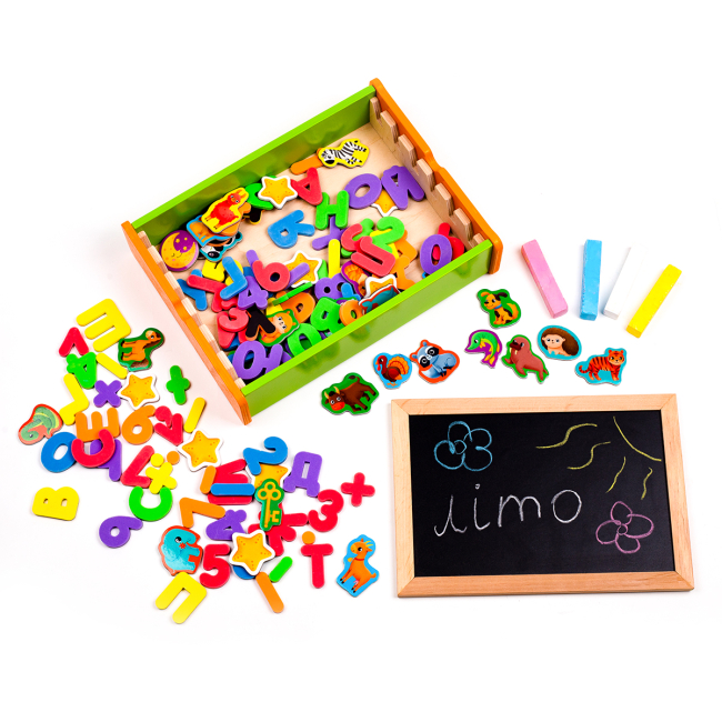 Обучающие игрушки - Магнитный набор Vladi Toys Алфавит и математика 2 в 1  (VT5411-17)#2