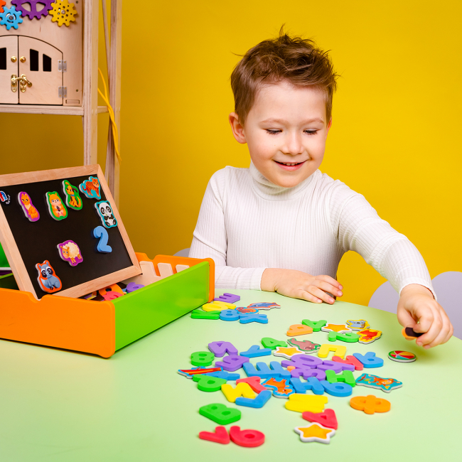 Обучающие игрушки - Магнитный набор Vladi Toys Алфавит и математика 2 в 1  (VT5411-17)#3