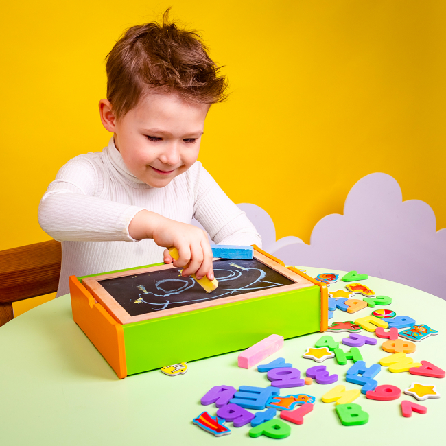 Обучающие игрушки - Магнитный набор Vladi Toys Алфавит и математика 2 в 1  (VT5411-17)#5