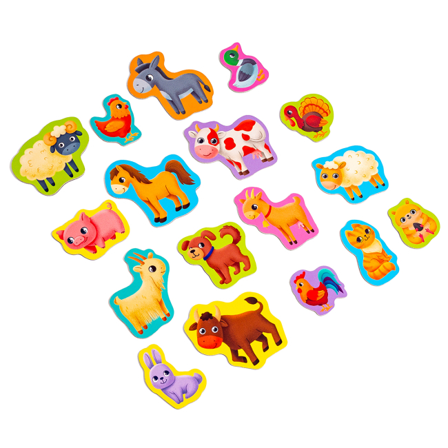 Развивающие игрушки - Набор магнитов Vladi Toys Ферма (VT3106-24)#2