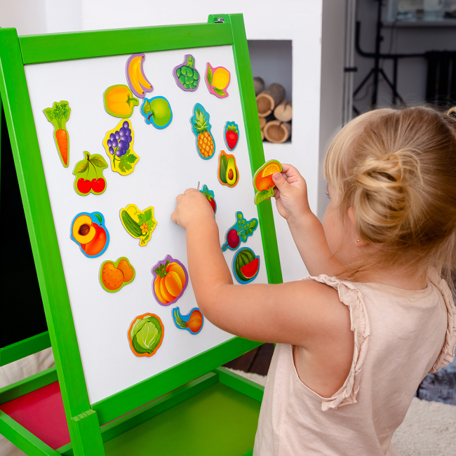 Розвивальні іграшки - Набір магнітів Vladi Toys Овочі та фрукти (VT3106-28)#3