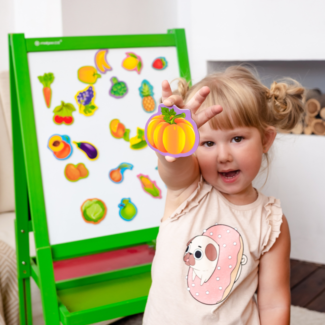 Розвивальні іграшки - Набір магнітів Vladi Toys Овочі та фрукти (VT3106-28)#4