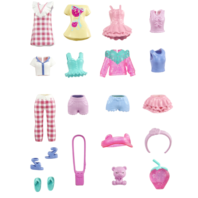 Ляльки - Ігровий набір Polly Pocket Стильний гардероб модниці руде волосся та рожевий ведмедик (HKV88/JCB22)#2