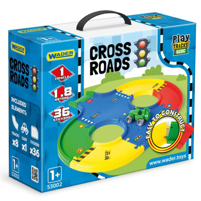 Паркинги и гаражи - Игровой набор Wader Play Tracks Basic Перекресток (53002)#3