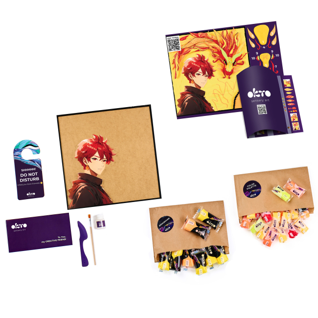 Набори для творчості - Набір для творчості OKTO 3D картина Manga Вогонь (20039)#2