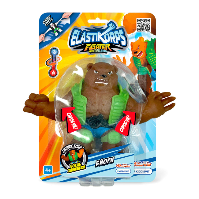 Антистрес іграшки - Стретч-антистрес Elastikorps Fighter Kamaleon Бйорн (ELAKAM-HERO1-BL/1)#2