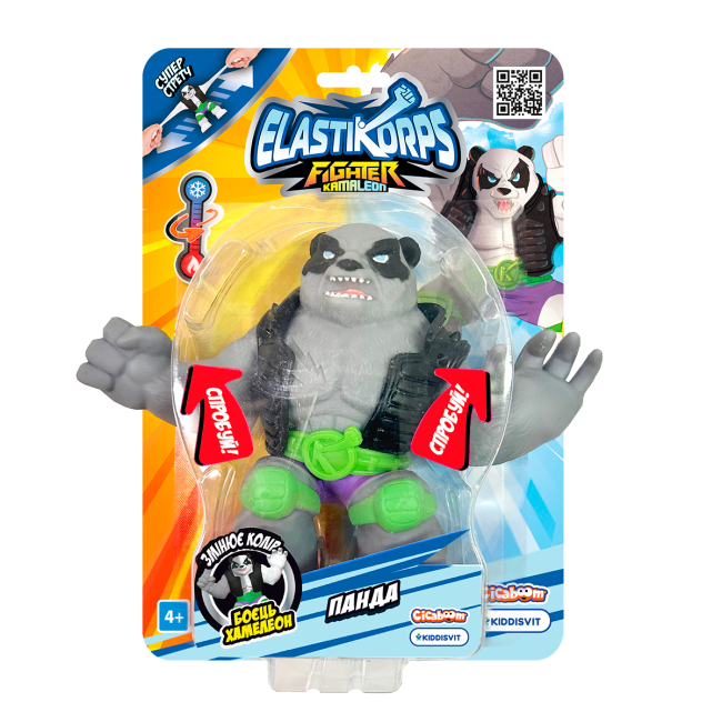 Антистрес іграшки - Стретч-антистрес Elastikorps Fighter Kamaleon Панда (ELAKAM-HERO1-BL/3)#2