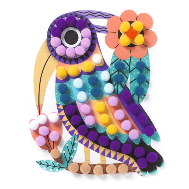 Наборы для творчества - Набор для творчества Djeco Пушистые птицы (DJ00070)#2