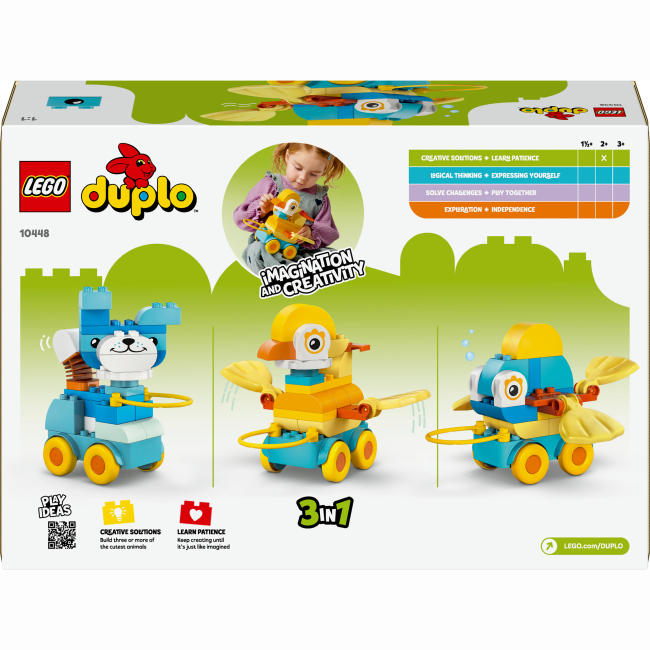 Конструкторы LEGO - Конструктор LEGO DUPLO Животные на колесах 3 в 1 (10448)#3