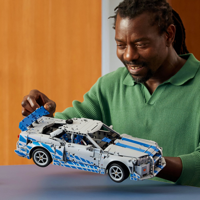 Конструкторы LEGO - Конструктор LEGO Technic Двойной форсаж Автомобиль Nissan Skyline GT-R (R34) (42210)#6