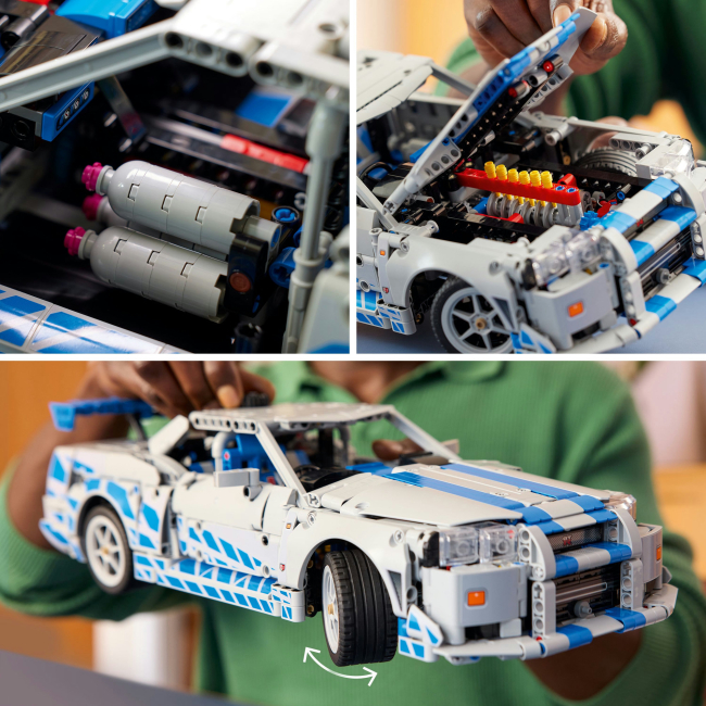 Конструкторы LEGO - Конструктор LEGO Technic Двойной форсаж Автомобиль Nissan Skyline GT-R (R34) (42210)#9