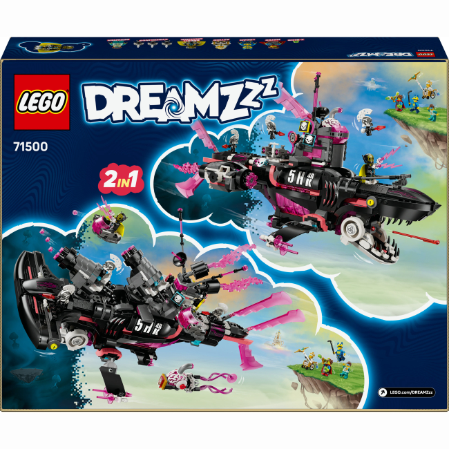 Конструктори LEGO - Конструктор LEGO DREAMZzz Страхітливий підводний човен «Акула» (71500)#3
