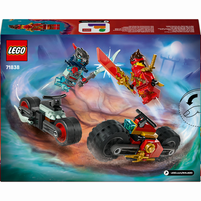 Конструктори LEGO - Конструктор LEGO NINJAGO Швидкісні перегони Кая на мотоциклі (71838)#3