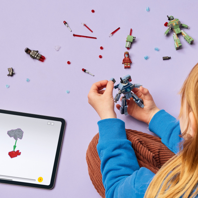 Конструкторы LEGO - Конструктор LEGO Marvel Железный человек и Боевая Машина против Хаммер Дронов (76320)#4