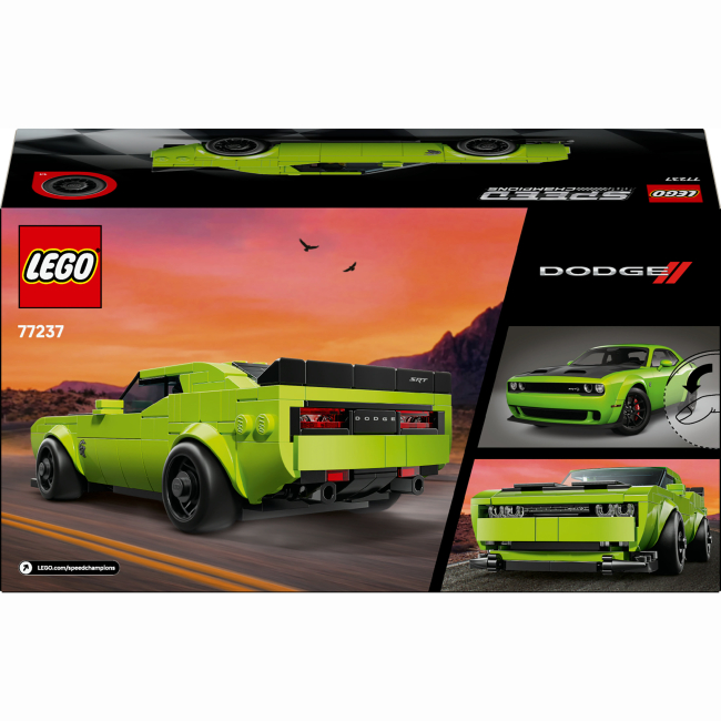 Конструктори LEGO - Конструктор LEGO Speed Champions Спортивний автомобіль Dodge Challenger SRT Hellcat (77237)#3
