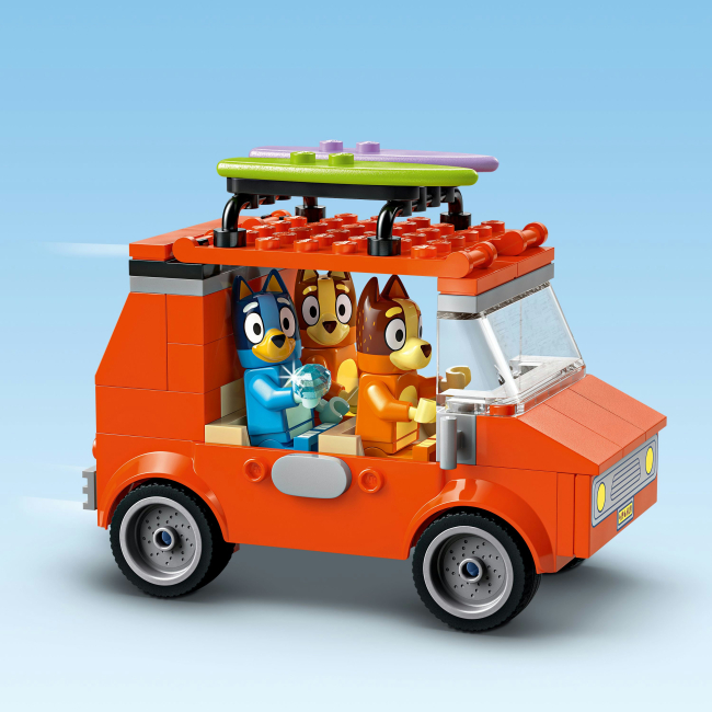 Конструктори LEGO - Конструктор LEGO Bluey Пляж і сімейна поїздка на автомобілі Блуї (11202)#8