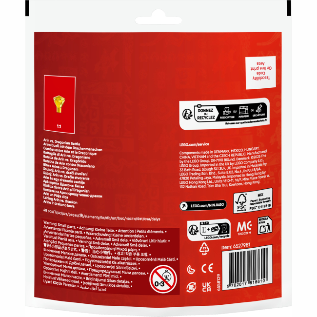 Конструкторы LEGO - Конструктор LEGO NINJAGO Арин против Дракона: Битва (30700)#3