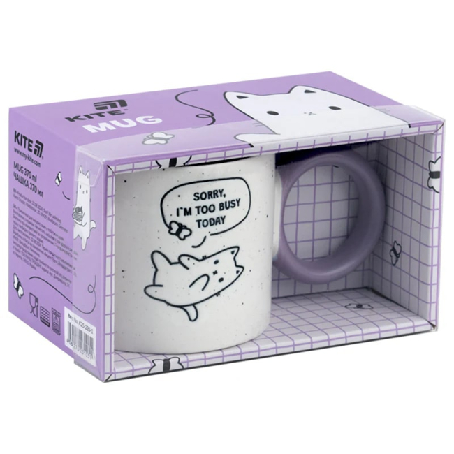 Чашки, стаканы - Чашка Kite Busy cat 370 мл (K25-220-1)#4