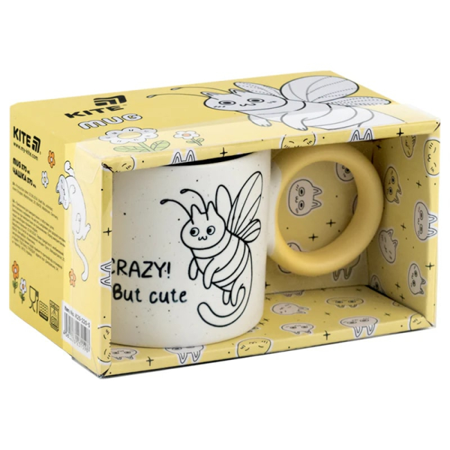 Чашки, склянки - Чашка Kite Crazy cat 370 мл (K25-220-5)#4