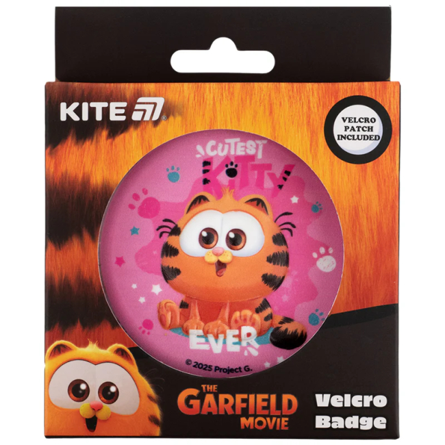 Бижутерия и аксессуары - Бейдж на липучке Kite Garfield (GF25-3011)#3