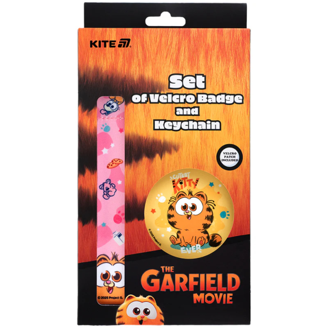 Бижутерия и аксессуары - Набор бейджов на липучке и подвеска Kite Garfield (GF25-3010)#3