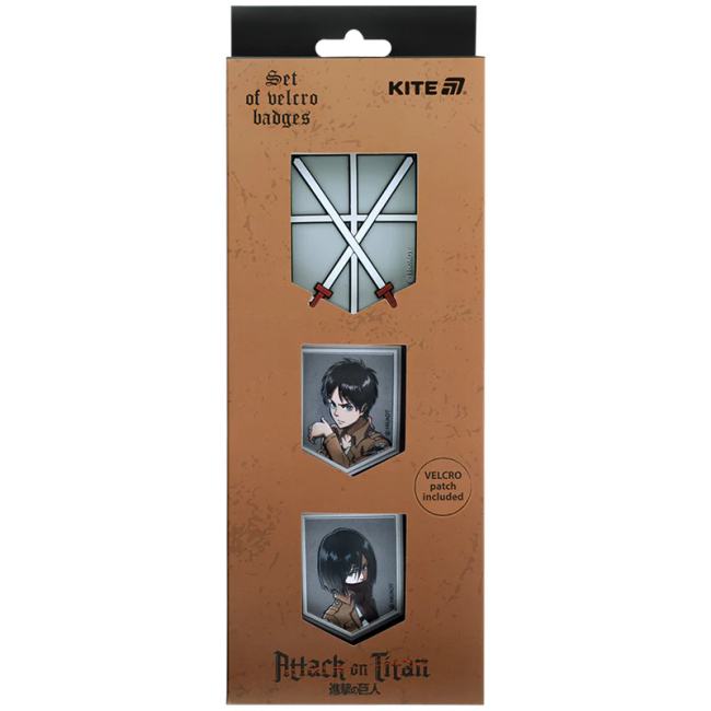 Бижутерия и аксессуары - Набор бейджей на липучке Kite Attack on Titan 3 шт (AT25-3012)#3