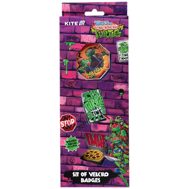 Бижутерия и аксессуары - Набор бейджей на липучке Kite TMNT Tales of the TMNT 3 шт (NT25-3012)#3