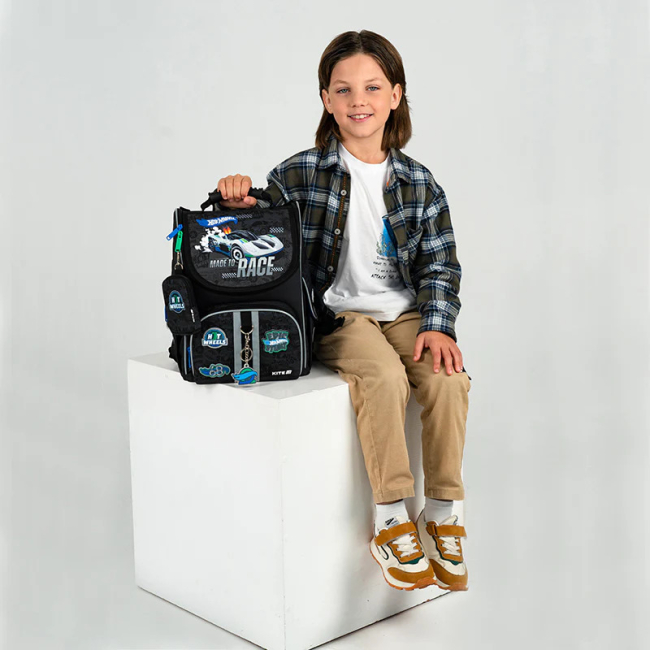 Рюкзаки и ранцы для школы - Рюкзак школьный Kite Education Hot Wheels каркасный (HW25-501S)#9