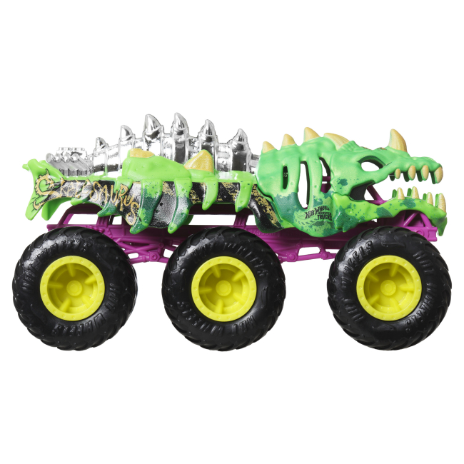 Автомодели - Автомодель Hot Wheels Monster Trucks Супер-тягач Skelesaurus (HWN86/9)#2