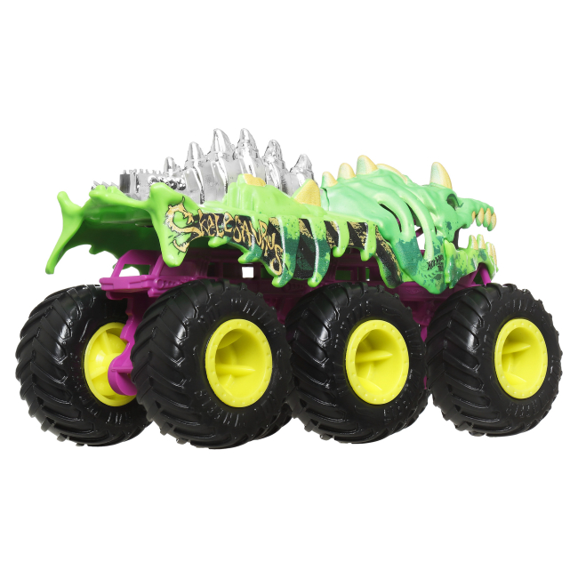 Автомодели - Автомодель Hot Wheels Monster Trucks Супер-тягач Skelesaurus (HWN86/9)#3