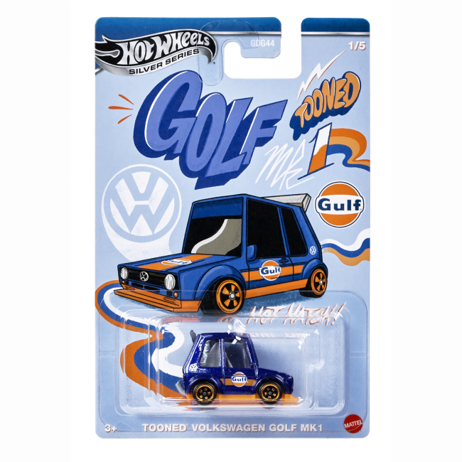 Автомоделі - Автомодель Hot Wheels Silver series Tooned Volkswagen Golf MK1 (GDG44/JCB62)#4