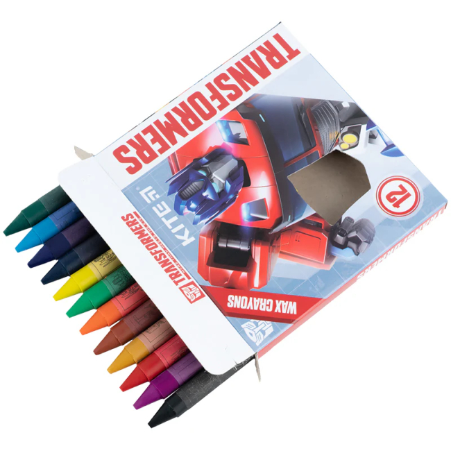 Канцтовари - Крейда Kite Transformers воскова різнокольорова 12 штук (TF24-070)#2