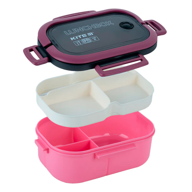 Ланч-боксы - Ланчбокс Kite Бордовый 1200 мл (K23-184-3)#3